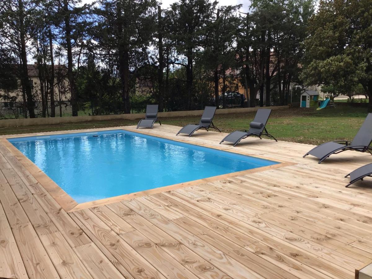 Gite Les Oliviers 10 Pers Piscine Au Calme 4 Etoiles Saint-Laurent-la-Vernède 外观 照片