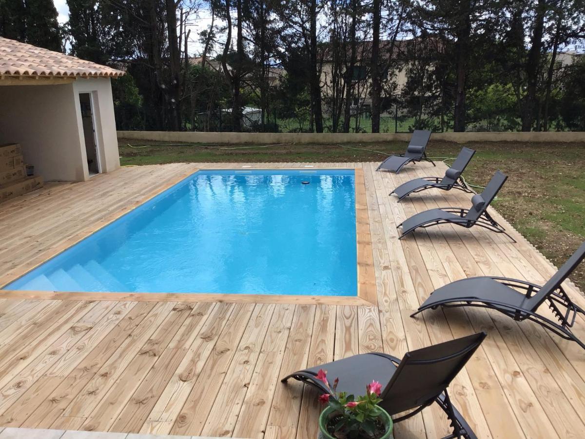 Gite Les Oliviers 10 Pers Piscine Au Calme 4 Etoiles Saint-Laurent-la-Vernède 外观 照片