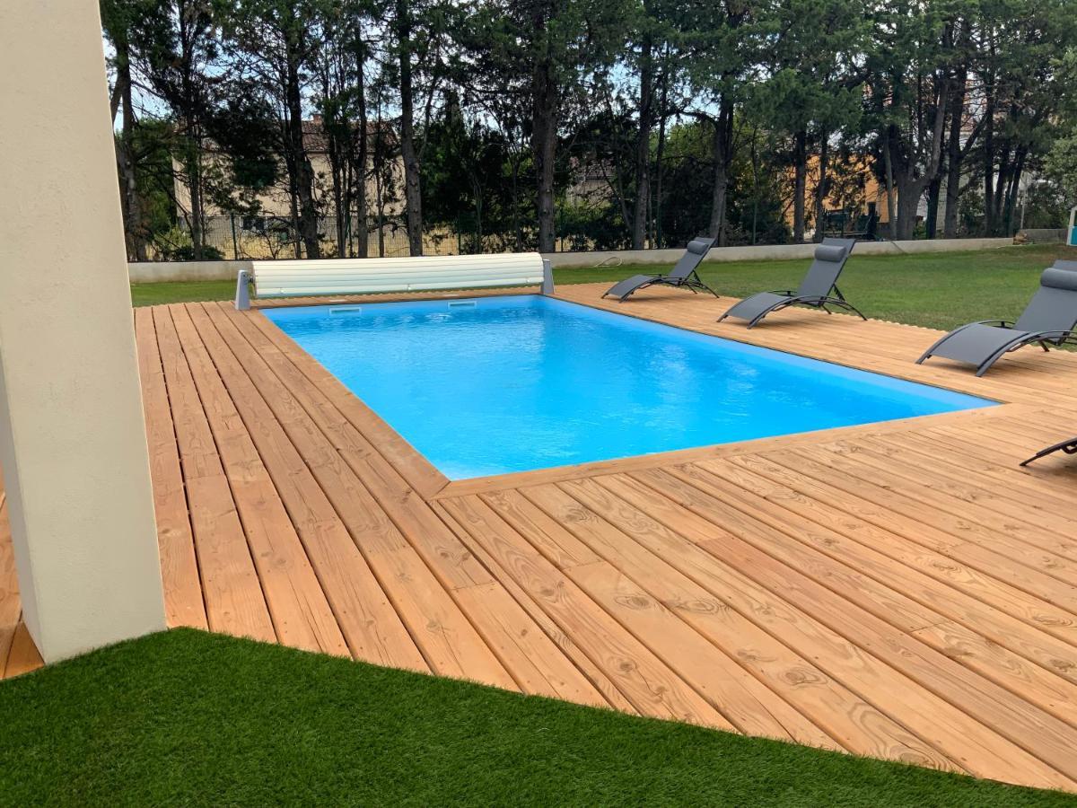 Gite Les Oliviers 10 Pers Piscine Au Calme 4 Etoiles Saint-Laurent-la-Vernède 外观 照片