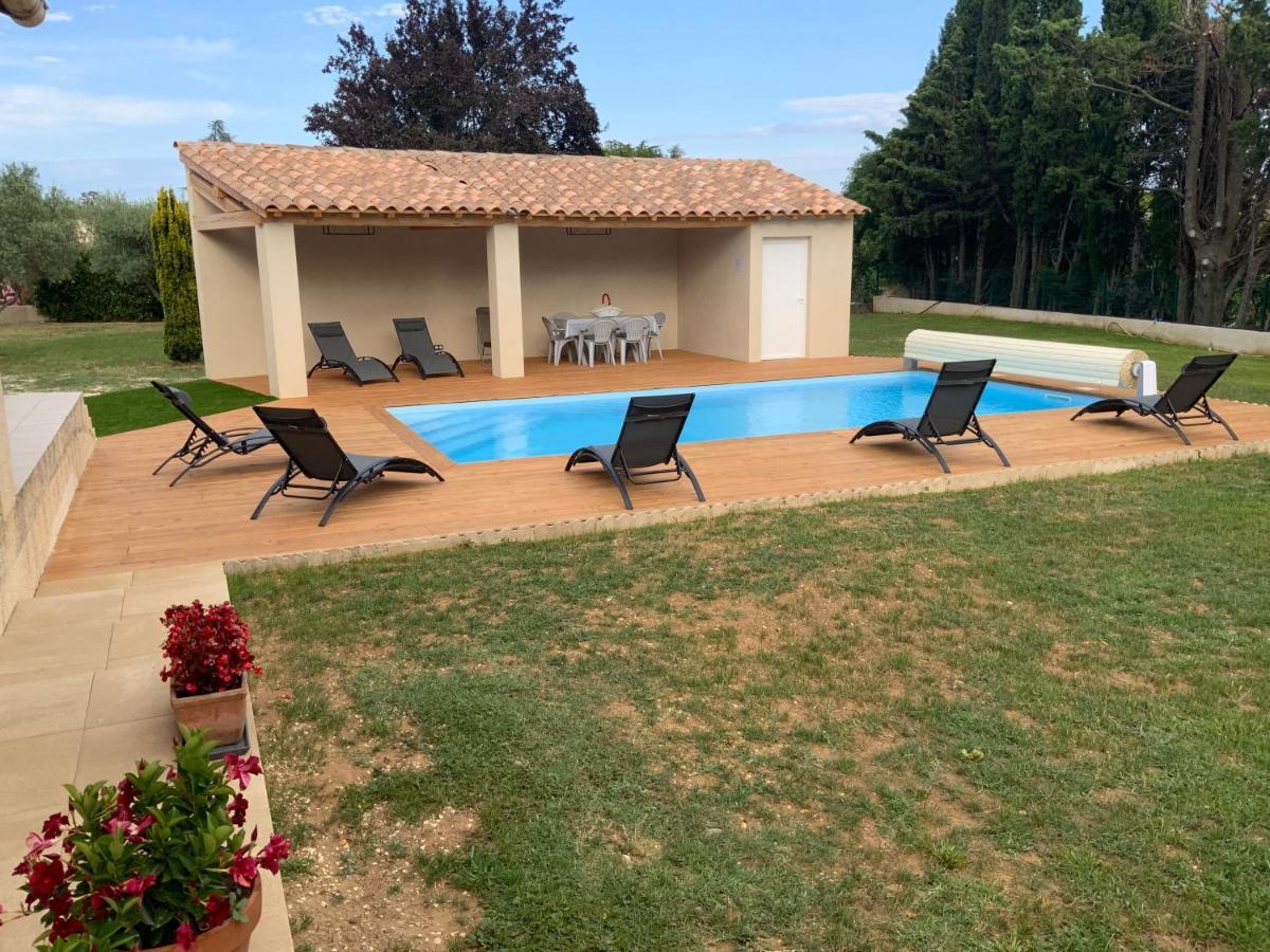 Gite Les Oliviers 10 Pers Piscine Au Calme 4 Etoiles Saint-Laurent-la-Vernède 外观 照片
